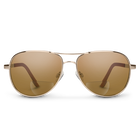 Aviator Reader, Gold + Polarized Brown 1.50 Lens, hi-res