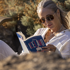 Aviator Reader, Gold + Polarized Brown 2.00 Lens, hi-res