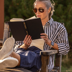 Aviator Reader, Gold + Polarized Brown 2.00 Lens, hi-res