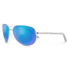 Aviator, Silver + Polarized Blue Mirror Lens, hi-res