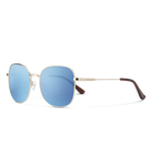 Beverly, Gold + Polarized Aqua Mirror Lens, hi-res